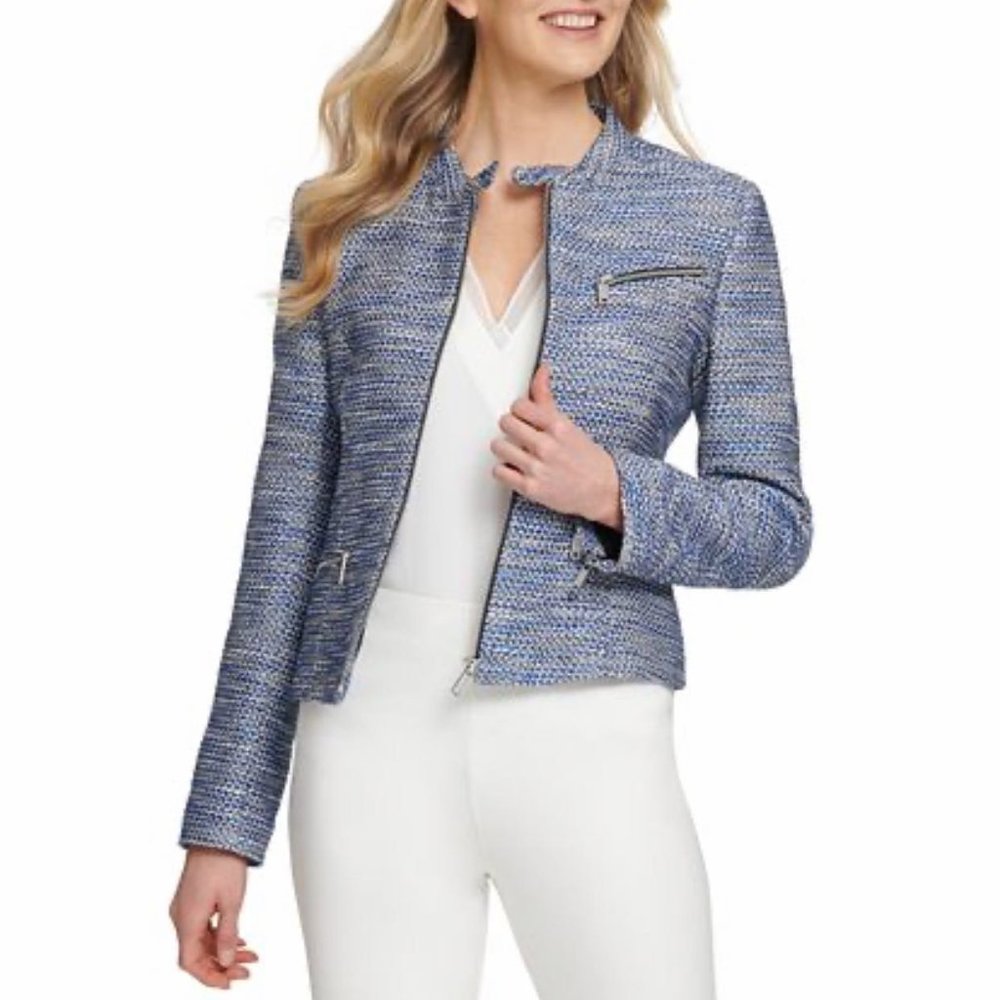 DKNY Tweed Moto Jacket